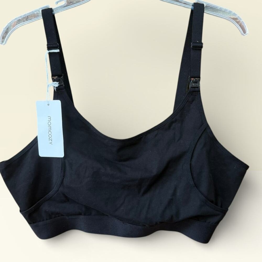 Mom Cozy Hands Free Nursing And Pumping Bra Black Soft XXL NEW With Tags